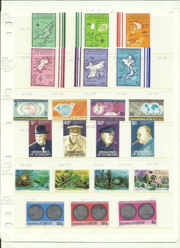 St Vincent Grenadines. 1973-1976 . 5 x Mint Sets
