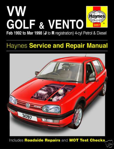 Haynes manual volkswagen golf  vento 1992-1998 new 3097