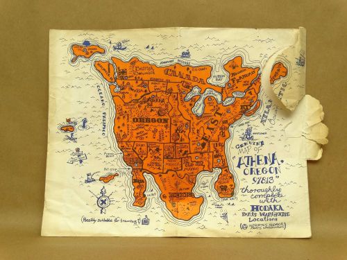 Vintage Hodaka Motorcycle Dealership Envelope With Cool Map Steve McQueen Large