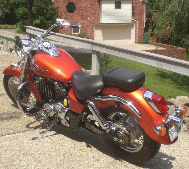 Extremely nice 2003 honda shadow 750 ace (american classic edition) candy orange
