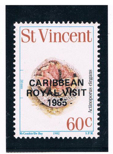 Saint vincent 1985 royal visit 60c (var brocken 8)