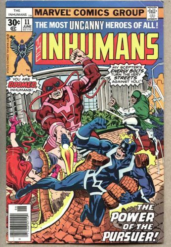 Inhumans #11-1977 vg+ Ed Hannigan Keith Pollard