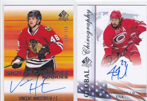 Vincent hinostroza rc faulk 15-16 sp authentic sign of the times auto /299 lot 2