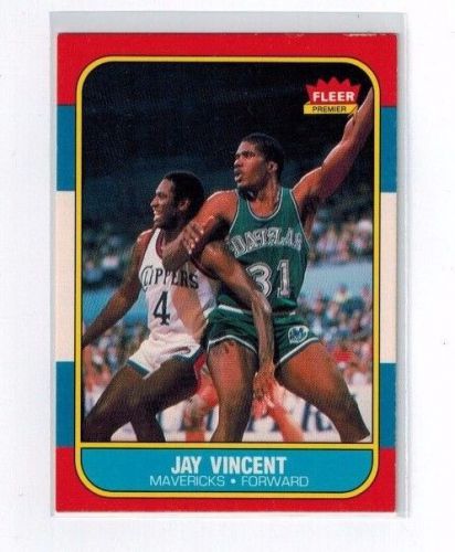 1986 Fleer Basketball # 118 Jay Vincent - Mavericks