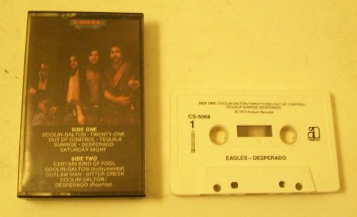 Eagles - Desperado Cassette Tape 1973 Asylum Records CS-5068 Tequila Sunrise