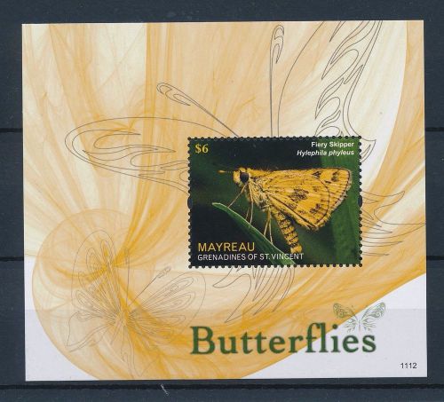 [33156] mayreau st. vincent 2011 butterflies schmetterlingen  mnh sheet