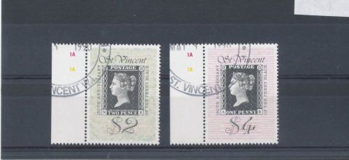 St Vincent 1990 150th Anniv of the Penny Black set of 2 used