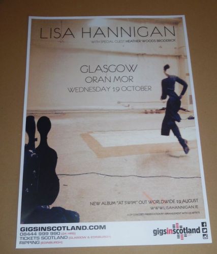 Lisa hannigan - rare uk live music show tour concert / gig poster - oct 2016
