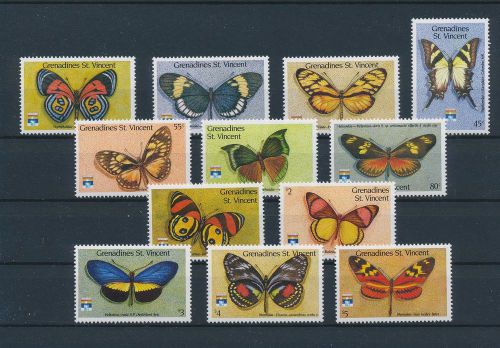 LE67073 St Vincent insects bugs fauna butterflies fine lot MNH