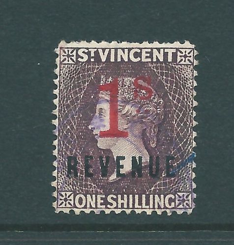 Vintage revenue from st vincent - 1888 one shilling