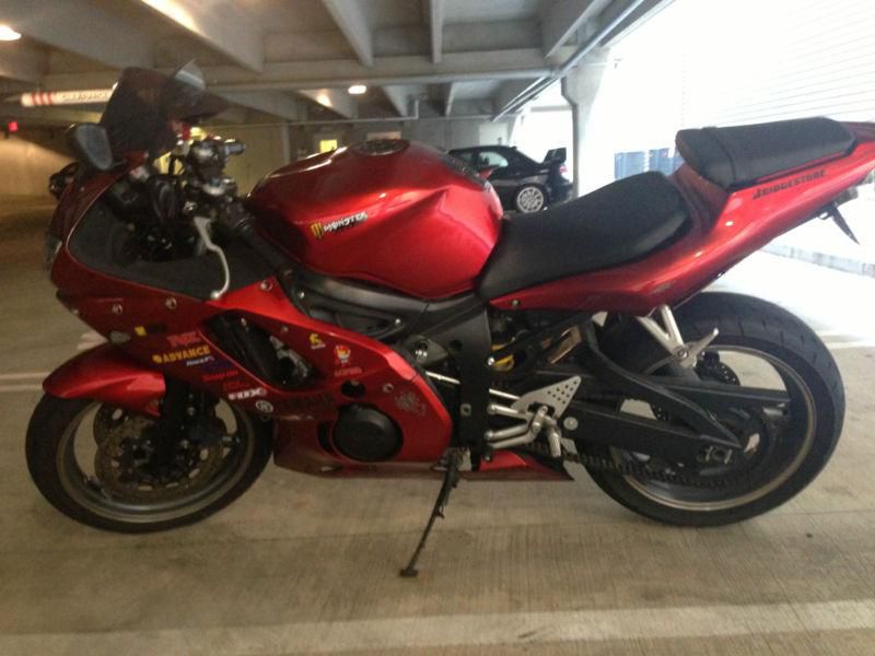 2000 YAMAHA YZF-R6 CUSTOM PEARL CANDY RED IN EXCELLENT CONDITION 2 OWNERS R6 18K