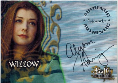 Buffy season 1: autograph/auto card of alyson hannigan as willow, a3
