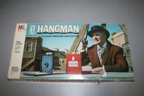 Vintage 1976 Hangman Board Game Vincent Price Complete Milton Bradley