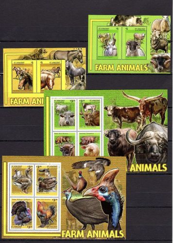 St.vincent &amp; the grenadines 2014 farm animals mnh --(cv 32) -(a-11)