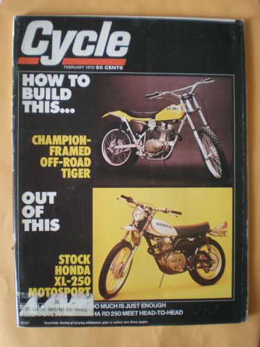 Cycle magazine february 1973- hodaka 125cc wombat