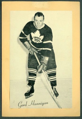 Gord hannigan 1944-64 group 2 beehive &#039;44 hockey photo exb toronto maple leafs