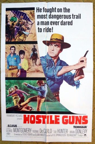 &#034;HOSTILE GUNS&#034; DESPERADO Gang on the TRAIL &amp; Dare to Ride - poster