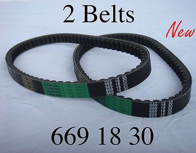 2x Belts 669 18 30 For Scooter GIOVANNI AIMEX JACKEL WILDFIRE XTREME SEASENG