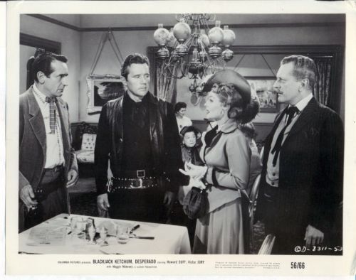 Howard duff, angela stevens movie photo 1956 blackjack ketchum, desperado