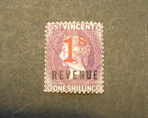 (I.B) St Vincent Revenue : Duty Stamp 1/-