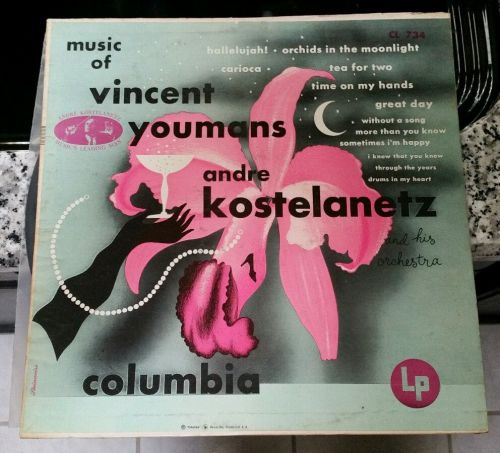 MUSIC OF VINCENT YOUMANS ANDRE KOSTELANETZ PIANO 6 eye CL 734