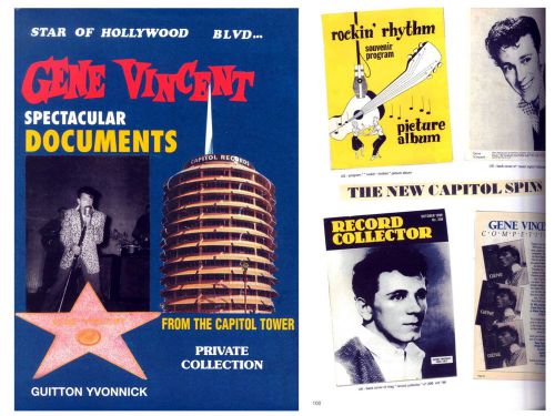 Gene vincent book &#034;spectacular documents&#034; 354 pages in full color plus 2 posters