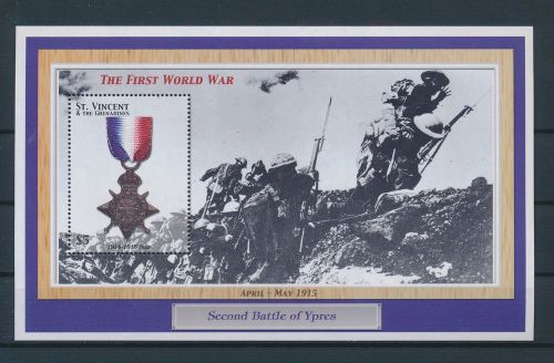 LF05630 St Vincent medals world war I military good sheet MNH