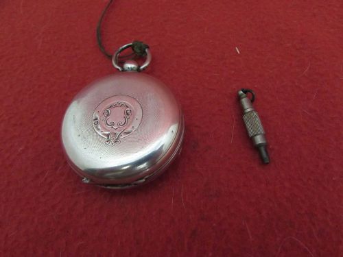 Victorian sterling silver fusee pocket watch vincent weymouth birmingham 1898