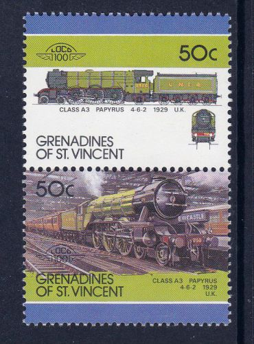 Grenadines of st vincent loco 100 class a3 papyrus locomotive uk stamps