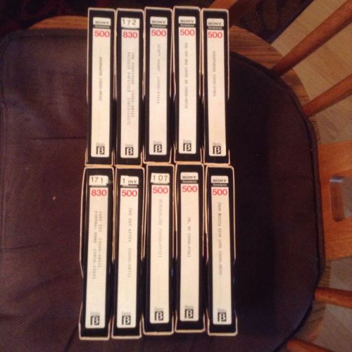 Lot of 10 used sony movie beta tapes sold as blanks  clean