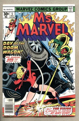 Ms. Marvel #5-1977-fn Vision / Ed Hannigan more of the origin of Ms Marvel