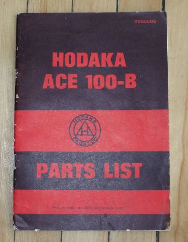 Original 1960&#039;s Hodaka Ace 100-B Motorcycle Parts Booklet 29 Pages