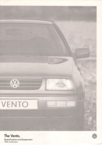 Volkswagen Vento 1995-96 UK Market Specification Brochure CL GL VR6