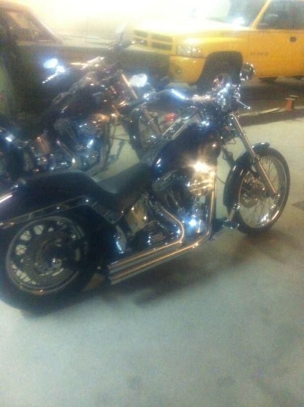 2001 excellent condition blue standard softail with extra's