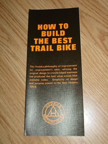 How to Build The Best Trail Bike Hodaka Motorcycle Brochure 1971