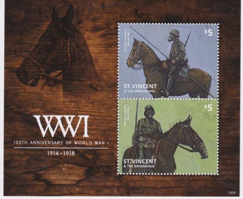 St Vincent - World War I, 2014 - 1408 S/S MNH
