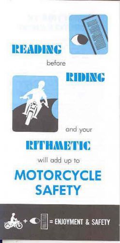 1976 ? Hodaka Motorcycle Safety Features Brochure wq213-3CJJIP