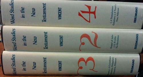 1965 Set Word Studies In The New Testament By Marvin Vincent Volumes 2, 3, 4