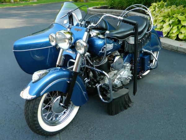 1953 Indian Roadmaster Chief &amp;&amp; Indian Sidecar