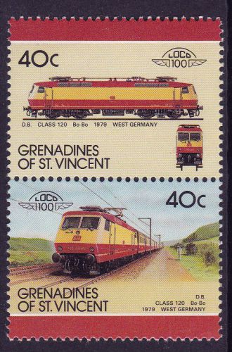 Grenadines of st vincent loco 100 db class 120 bo bo west germany stamps