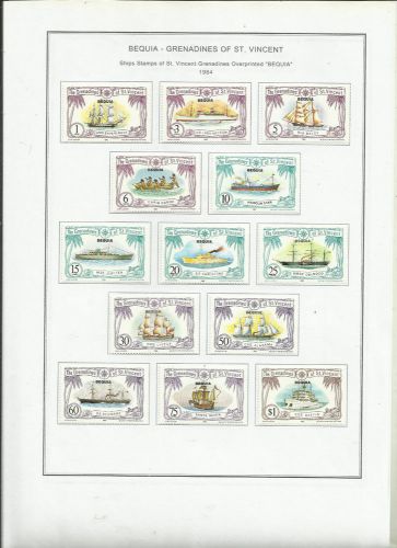 Bequia/Grenadines of St Vincent. 1984 Ships.