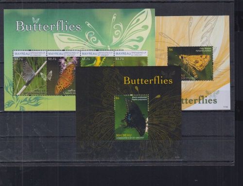 N22. st.vincent -  mnh - nature - butterflies - 2011