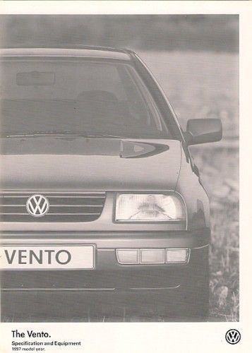 Volkswagen Vento 1996-97 UK Market Specification Brochure VR6 GL CL