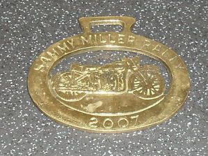 Old vincent motorcycle rally brass plaque badge series a hrd