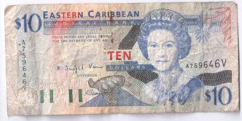 East Caribben 10 dollars 1994 St.Vincent