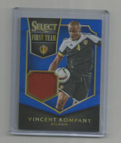 2015 Panini Select Soccer Vincent Kompany First Team Patch Blue Prizms 90/99
