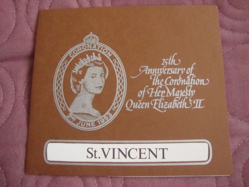 Queen Elizabeth Coronation 1978 St Vincent Presentation Pack stamps, M/Sheet