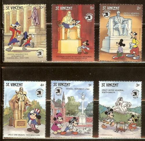 Mint Disney St Vincent cartoons stamps (MNH)
