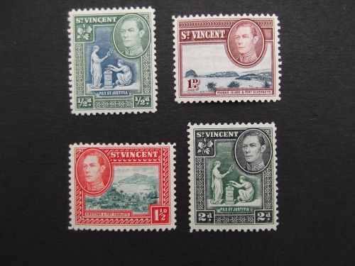 St Vincent - George VI 1938 Mounted Mint Up To Five Shilling