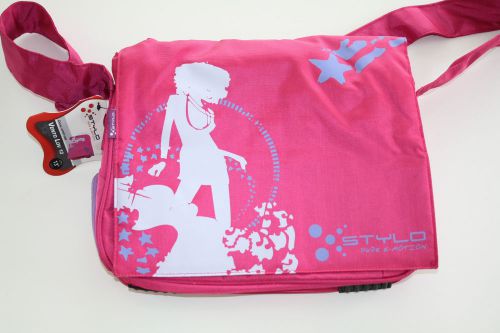 Pink 13&#034; Laptop Messenger Bag Urban School Backpack computer carrying case